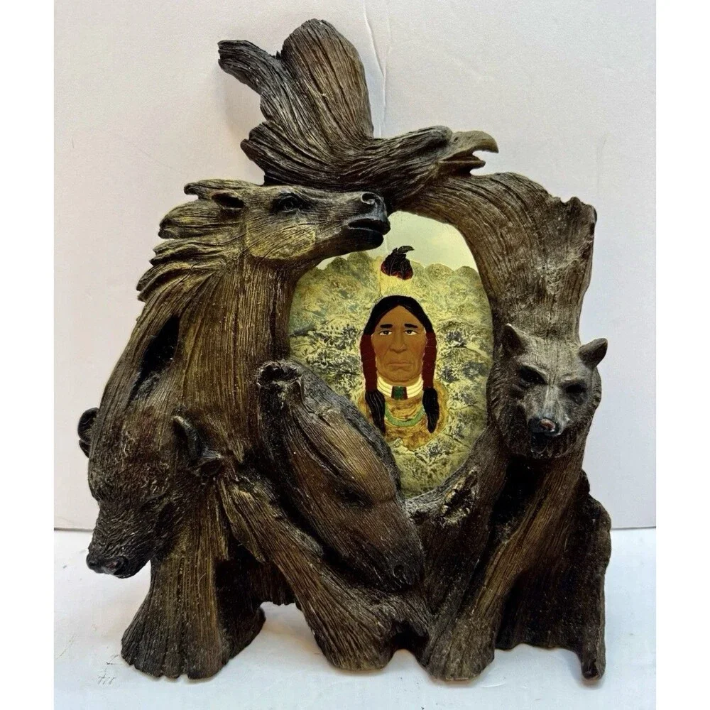Native American Indian 3D Animal Spirit Plaque Picture